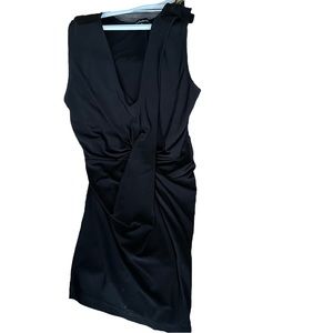 LE CHATEAU  Deep V-Neck Ruched Sleeveless Top S